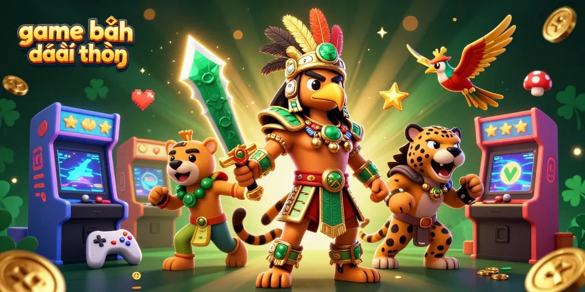 Experience the excitement of game đánh bài đổi thưởng with vibrant characters and casino elements.