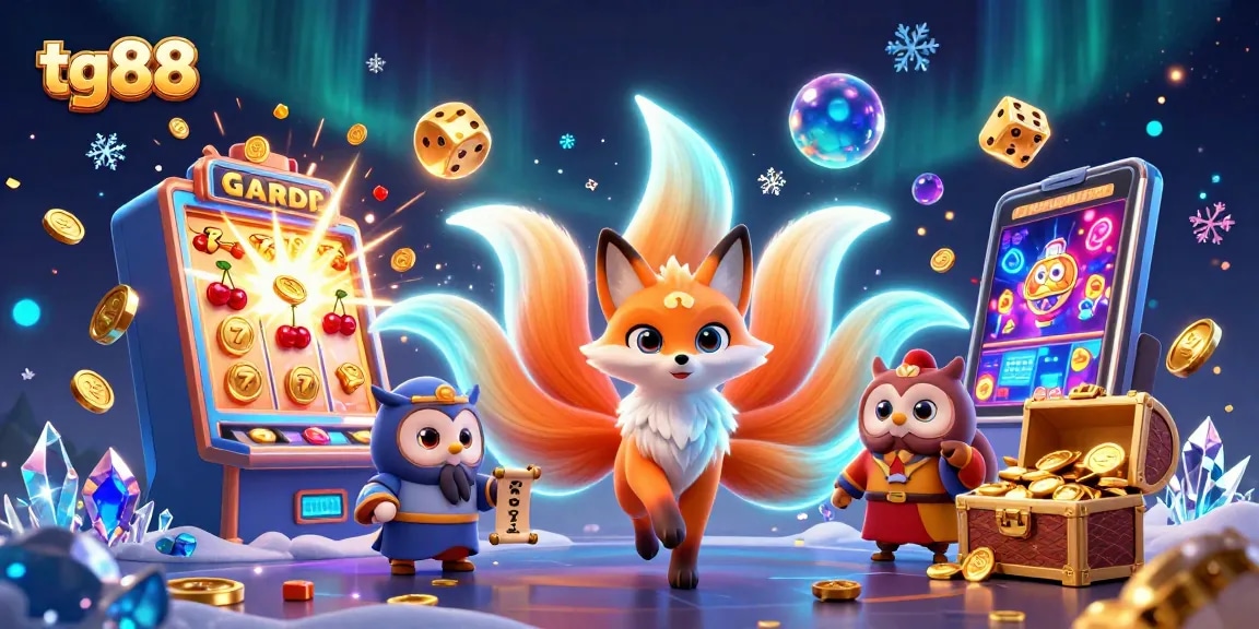 Engage with tg88's vibrant casino world featuring exciting slot action and enchanting characters.