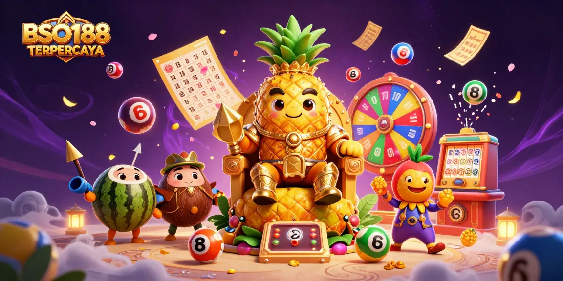 Engage in thrilling gaming with BSO188 TERPERCAYA in this colorful and dynamic casino scene.