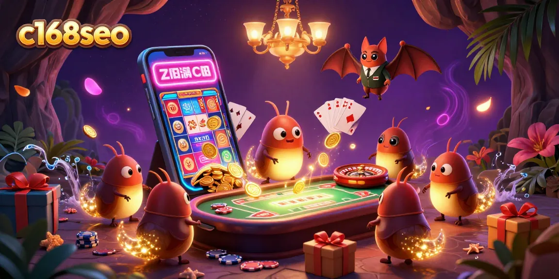 Experience thrilling gameplay at c168seo's vibrant casino, featuring animated glowworms and dynamic gaming elements.