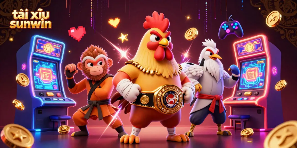 Experience tài xỉu sunwin in a vibrant casino environment with dynamic gaming characters.