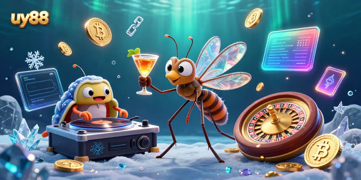 Experience thrilling gaming at uy88 with an exciting 3D casino scene featuring unique characters and vibrant visuals.
