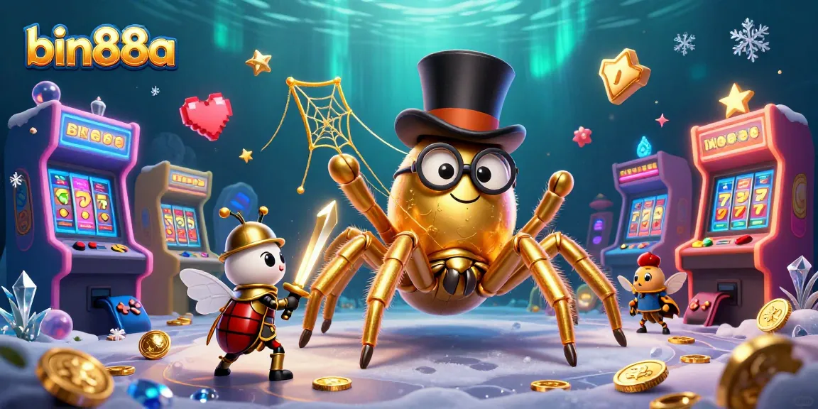 Experience immersive gambling action at bin88a with a lively 3D casino scene featuring characters and game elements.