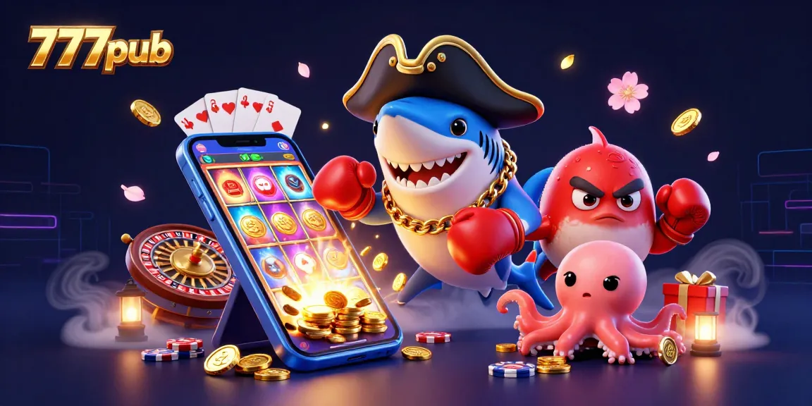 Experience thrilling gameplay at 777pub with vibrant characters and casino elements in an animated casino scene