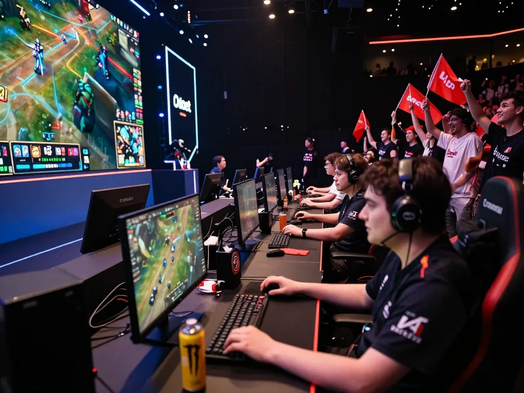 Exciting esports tournament showcasing Onbet LOL gameplay with enthusiastic fans and professional gamers.