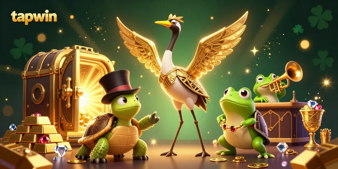 Join the action at tapwin while winning gold and treasures in this vibrant casino scene illustration.