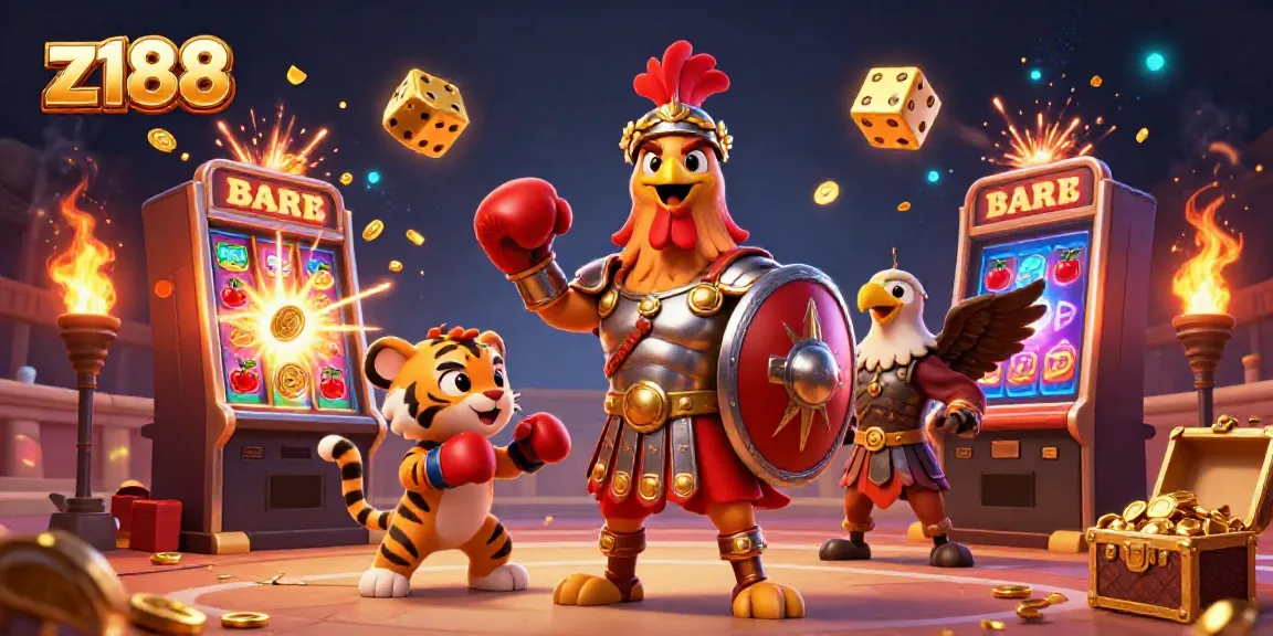 Win big with Z188's dazzling casino experience featuring thrilling games and vibrant characters.