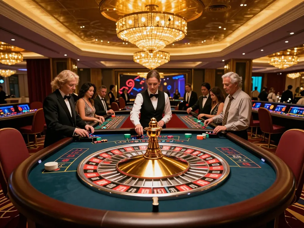 Players engage at the roulette table during a thrilling game at 789 casino.