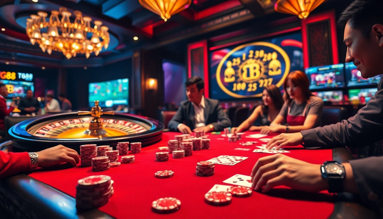 Engaged players at TG88 casino enjoy poker, roulette, and dynamic betting opportunities.
