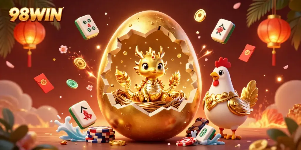 Play exciting games at 98WIN while experiencing a golden-themed casino adventure.