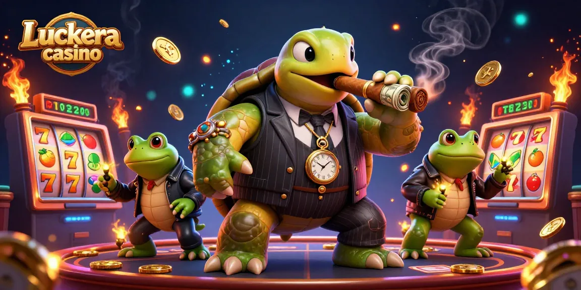 Luckera casino brings excitement with vibrant slot reels and animated characters in rich detail.