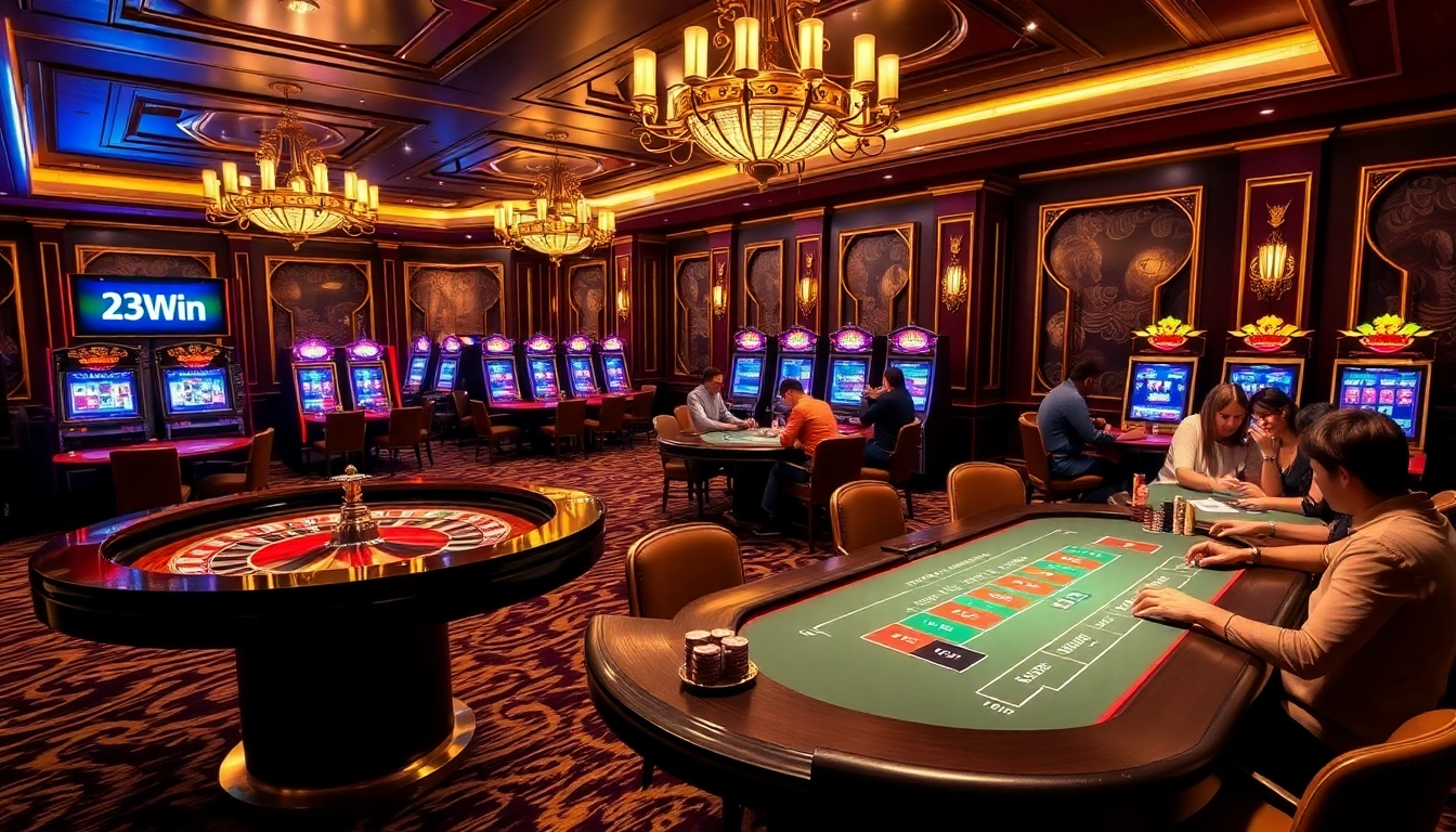 Experience thrilling gameplay at 23Win casino with competitive odds and vibrant gaming atmosphere.