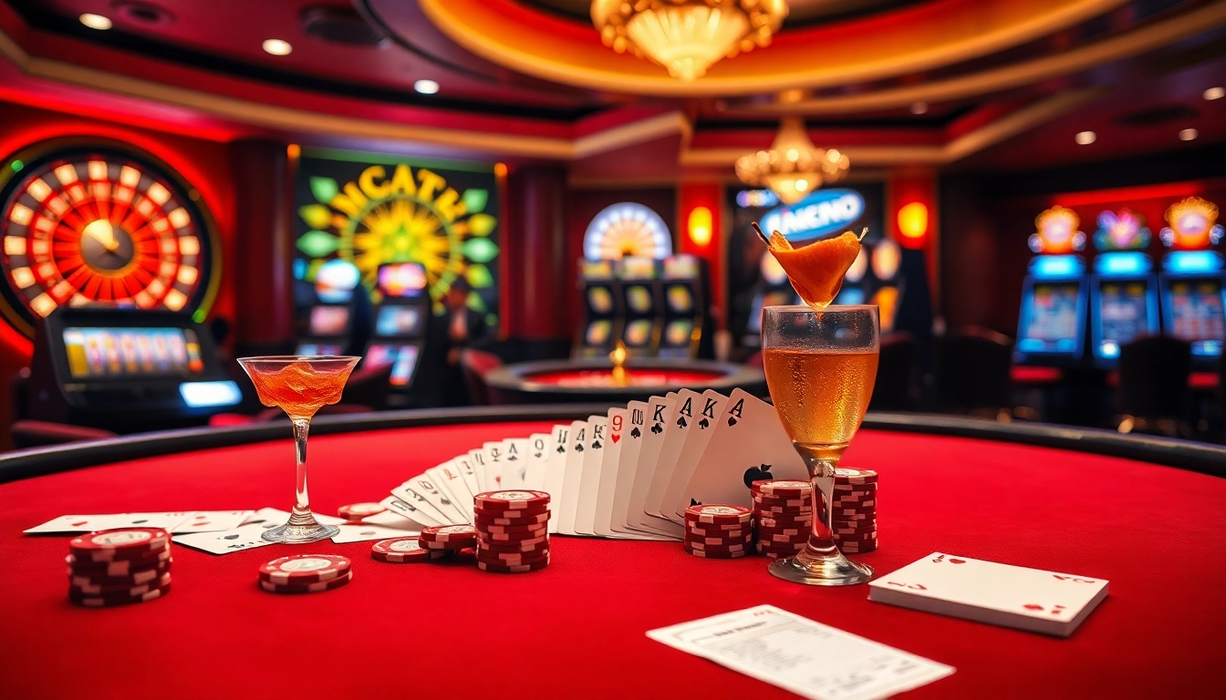 Experience thrilling games at https://debet.spot/ with a luxurious casino scene featuring poker and roulette.
