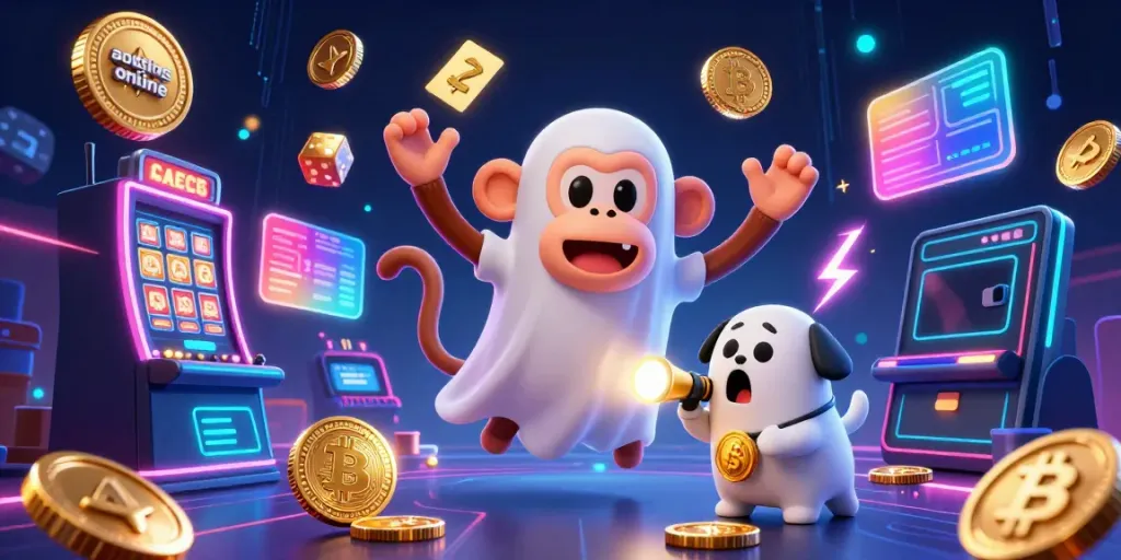 Spin exciting australia pokies online with vibrant characters in a lively casino scene.
