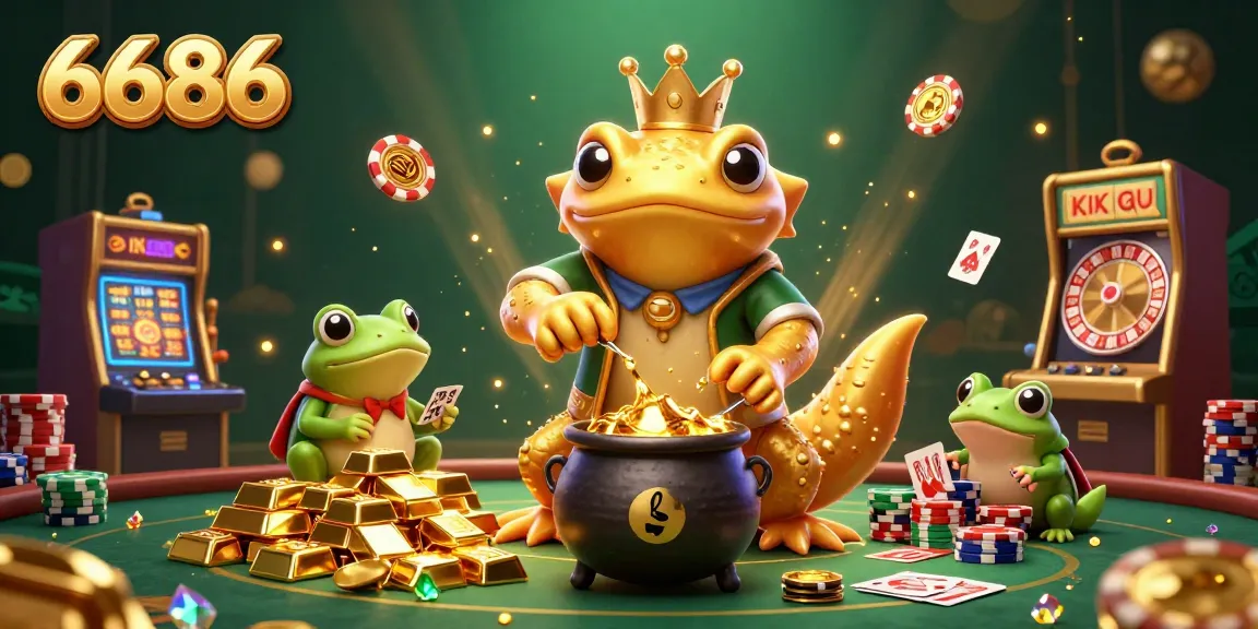 Engage in thrilling gameplay at 6686 with vibrant casino scenes full of gold coins and entertainment.