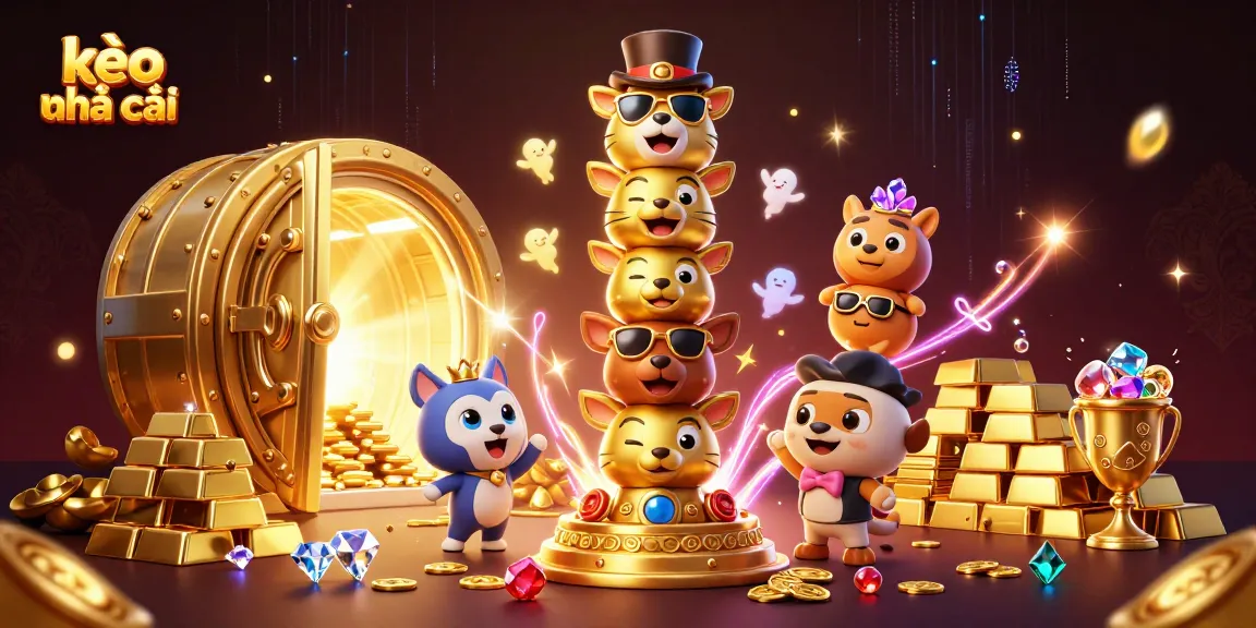 Experience the excitement of kèo nhà cái in this captivating cartoon illustration filled with vibrant casino elements.