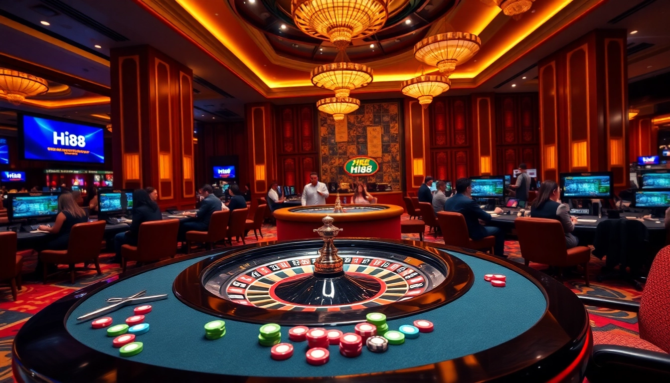 Experience exciting gambling at Hi88's vibrant online casino with roulette and poker.