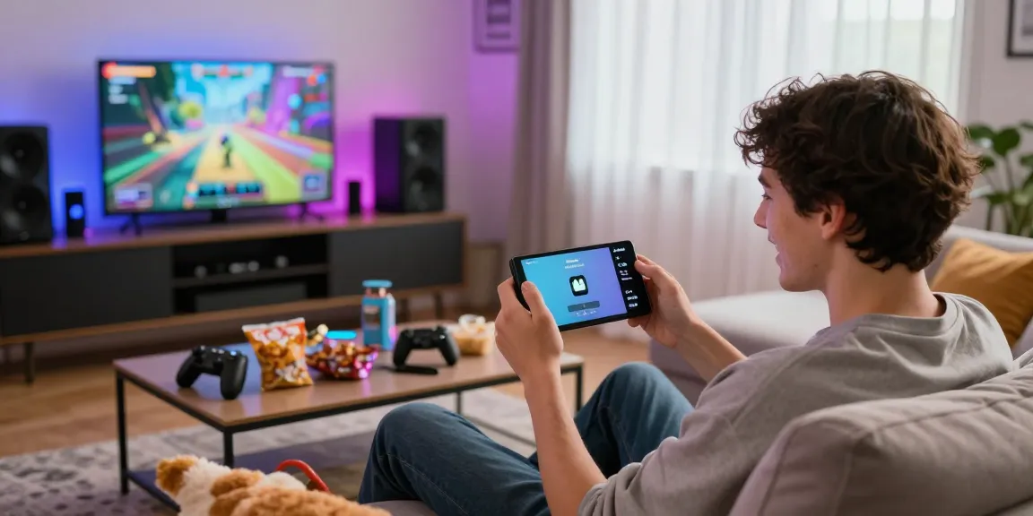 Downloading Winbox apk baru in a vibrant gaming setup with cozy ambiance.