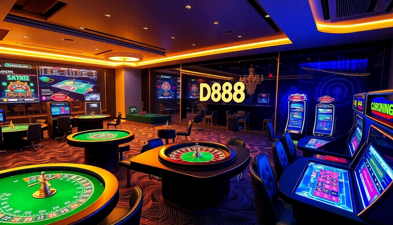 Winning players at DA88 showcased in a vibrant online casino environment with exciting tables and games.