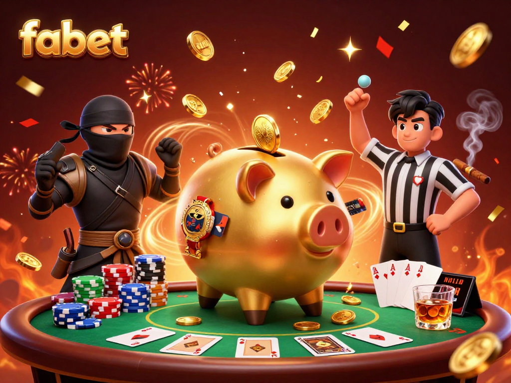 Experience exhilarating gameplay at fabet with an action-packed scene of casino characters and vibrant elements.