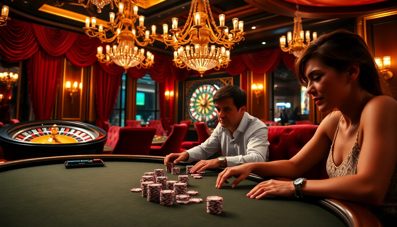 Betting excitement at 888 NEW casino with poker games and roulette wheel.