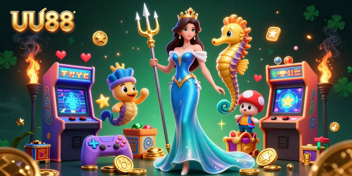 Experience the thrill of UU88 with immersive, stylized casino elements and vibrant characters.