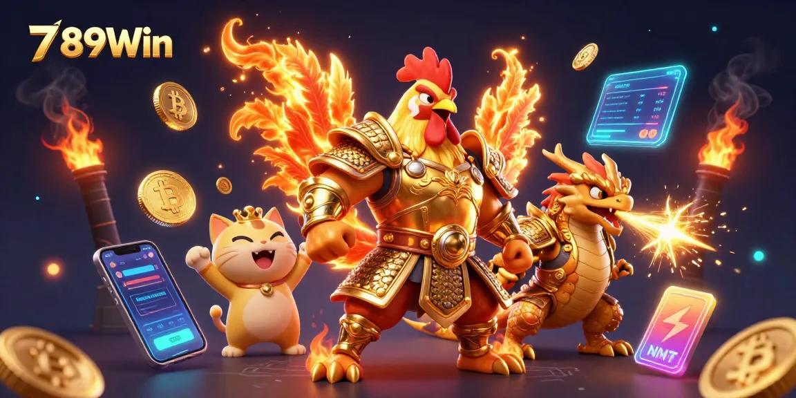 Win big with 789Win's exciting gaming adventure in this 3D illustration!
