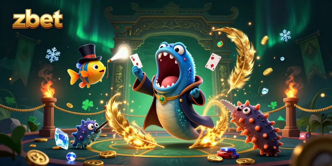 Watch the zbet cartoon magic performance featuring playful deep-sea creatures and casino elements.