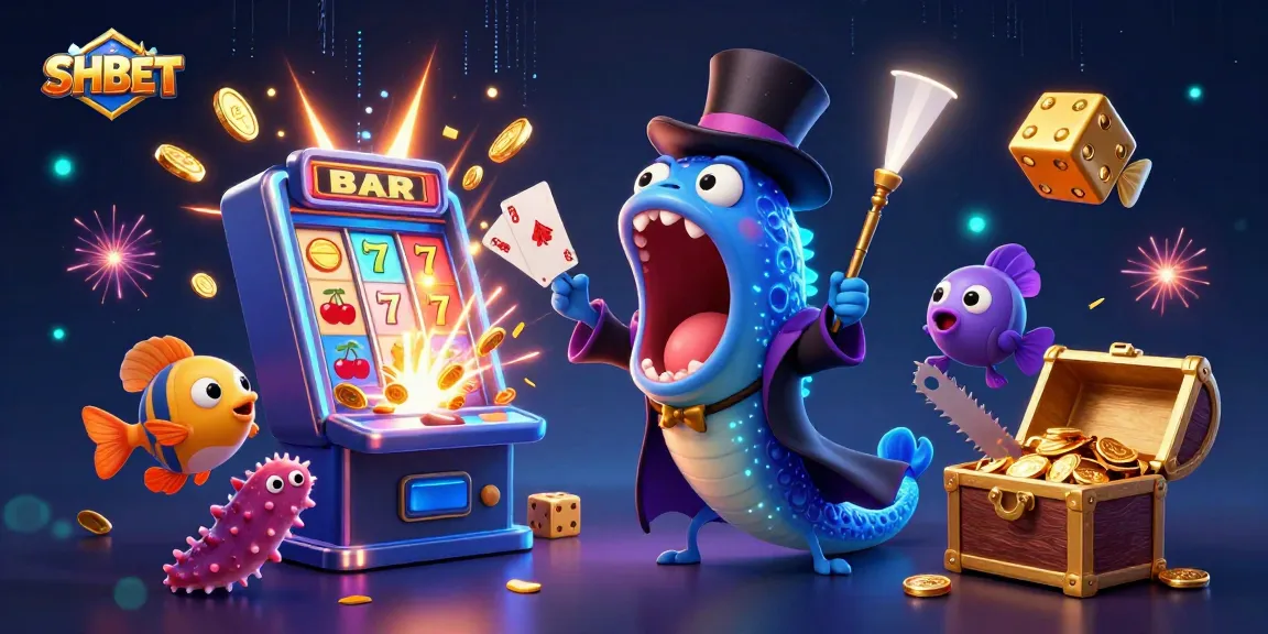 Experience magical wins at SHBET with a vibrant undersea casino scene featuring exciting games and characters.